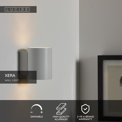 Lucide XERA - Wall light - Ø 8 cm - 1xG9 - White